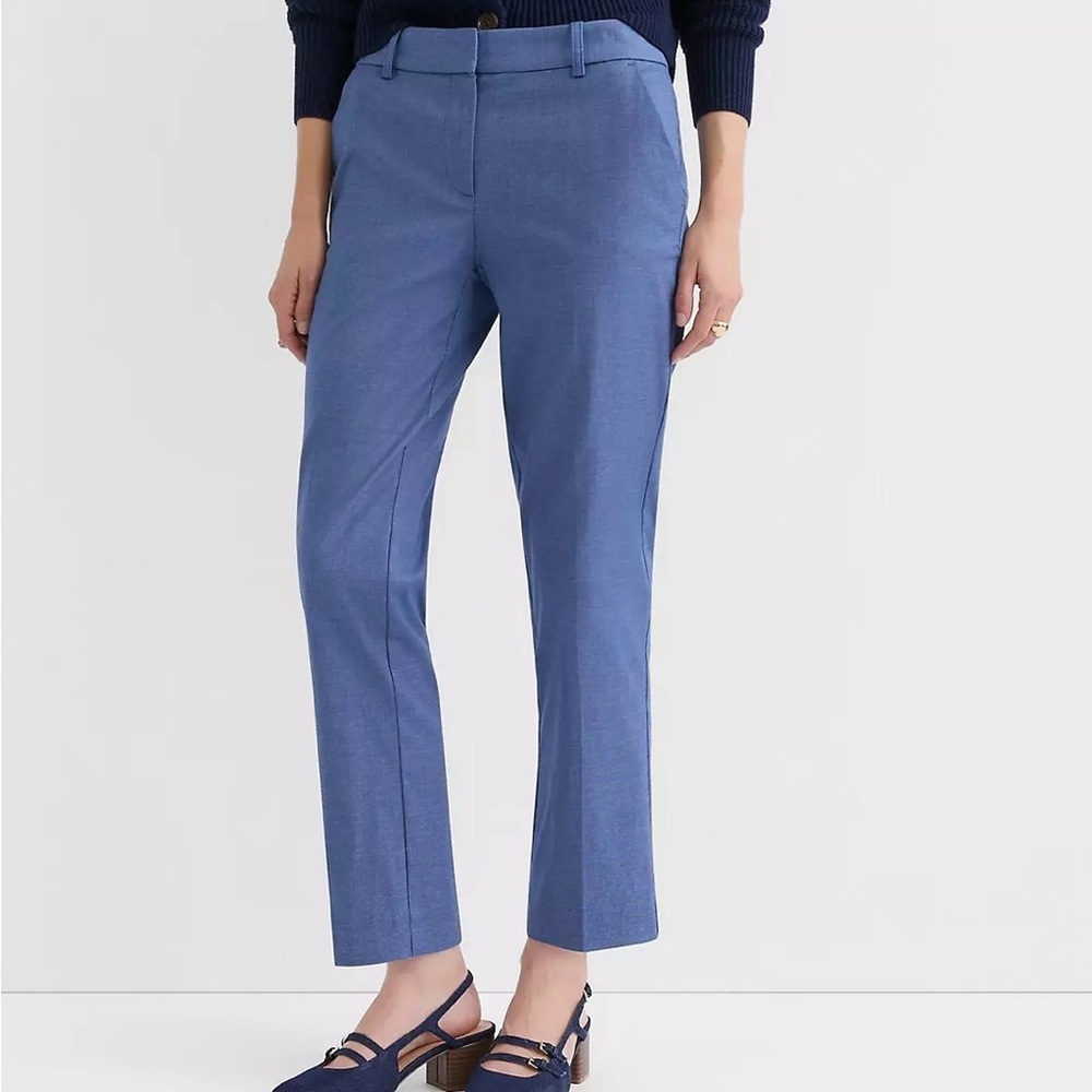 LOFT Riviera Slim Cropped Ankle Pants in Blue- 2P